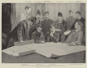 The Ashanti Expedition, Council of Officers at Sierra Leone, Consulting the Map for the Line of March